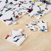 Fun Foto Illustration Vintager Baseball-Spieler Puzzle (Seite)