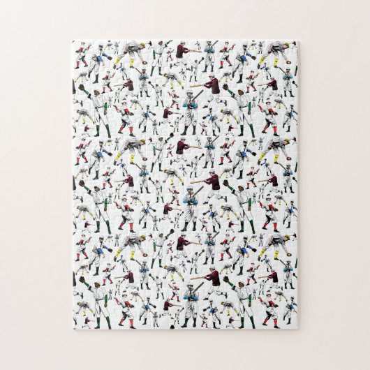Fun Foto Illustration Vintager Baseball-Spieler Puzzle (Vertikal)
