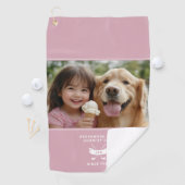 Fun Foto Modernes Mit Monogramm Golfer Club Pro Ro Golfhandtuch (Insitu)