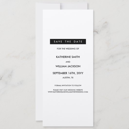 Fun Foto Stand Lesezeichen Hochzeit Save The Date (Rückseite)