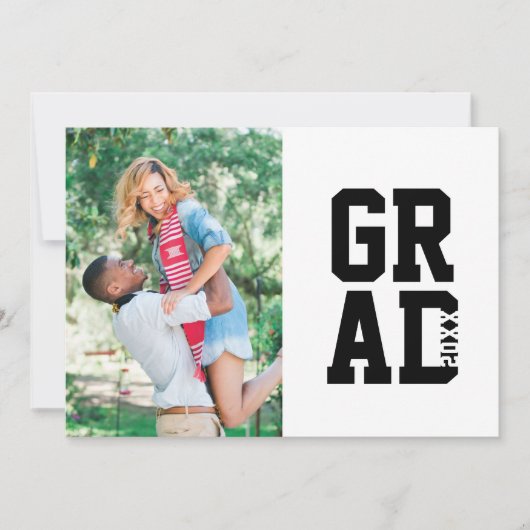 Fun Foto Uni Moderner Abschluss Einladung (Vorderseite)