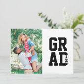 Fun Foto Uni Moderner Abschluss Einladung (Stehend Vorderseite)