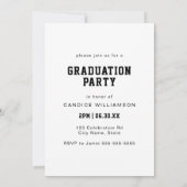 Fun Foto Uni Moderner Abschluss Einladung (Rückseite)