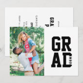 Fun Foto Uni Moderner Abschluss Einladung (Vorne/Hinten)