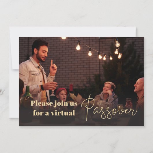 Fun Foto Virtual Passover Einladung (Vorderseite)