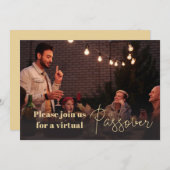 Fun Foto Virtual Passover Einladung (Vorne/Hinten)