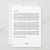 Fun Foto Vorlage Jüdische Flat Holiday Card (Rückseite)