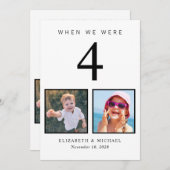 Fun Foto Wedding Tischnummer Card (Vorne/Hinten)