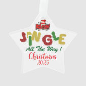 Fun FOTO Weihnachtsstern personalisieren Ornament (Rückseite)