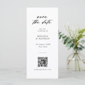 Fun Fotobooth Strip QR Code Hochzeit Speichern Sie (Stehend Vorderseite)