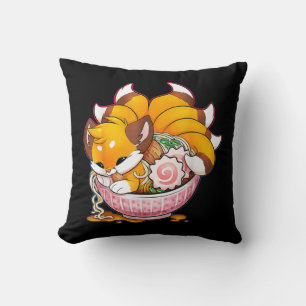 Fun Fox Ramen Japanisch Noodles Niedlich Kawaii An Kissen