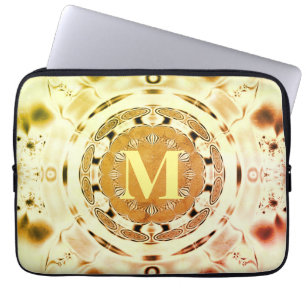 Fun Fraktal Art Monogram Laptopschutzhülle