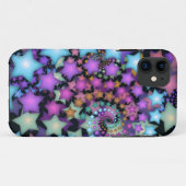 Fun Fraktal Kunstfarbene Sterne Case-Mate iPhone Hülle (Rückseite (Horizontal))