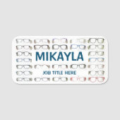 Fun Frames Optician Name Tag Namensschild (Vorderseite)
