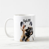 Fun French Bull Browns Ugh!!! PERSONALISIERE Kaffeetasse (Links)