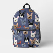 Fun French Bulldog Bedruckter Rucksack (Vorderseite)