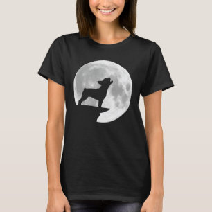 Fun French Bulldog Howling Full Moon Halloween T-Shirt