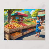 Fun fresh fruit vendors postkarte (Vorderseite)