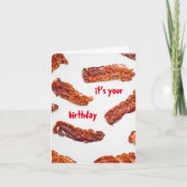 Fun Fried Bacon Lover Geburtstag Karte (Vorderseite)