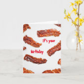 Fun Fried Bacon Lover Geburtstag Karte (Gelbe Blume)