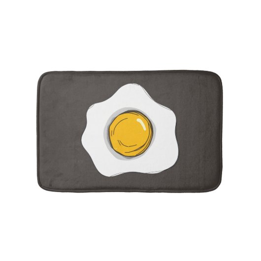 Fun Fried Egg Drawing Breakfast Food  Badematte (Vorderseite)