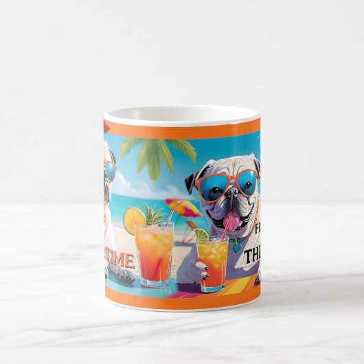 Fun Friends Hogs Summer Beach Kaffeetasse (Mittel)