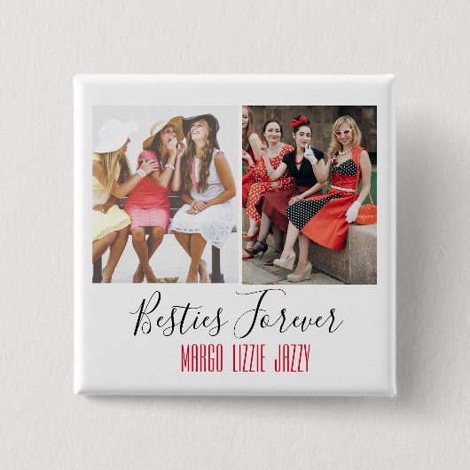 Fun Friendship Kundenspezifisches Foto Button (Vorderseite)
