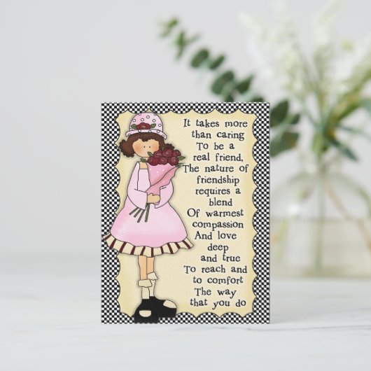 Fun Friendship Postcard Postkarte (Stehend Vorderseite)