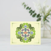 Fun Frog Mandala Postkarte (Stehend Vorderseite)
