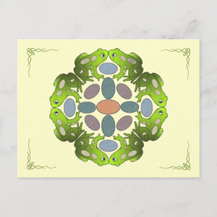 Fun Frog Mandala Postkarte
