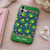 Fun Frog Pattern Custom Name New Beginnings Case-Mate iPhone Hülle