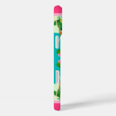 Fun Frog Pattern Pink Green Custom Name Case-Mate iPhone Hülle (Rückseite / Rechts)