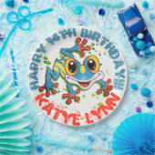 Fun Frog Personalisiertes Party Farbenfrohe Paint  Pappteller (Party)