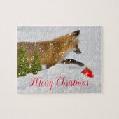 Fun frohe Christmas Fox Jigsaw Puzzle (Horizontal)