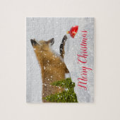 Fun frohe Christmas Fox Jigsaw Puzzle (Vertikal)