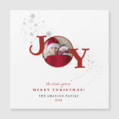 Fun Frohe Weihnachten Joy Foto Holiday Card Magnet (Vorderseite)