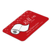 Fun fröhliche Weihnachtsfamilie Roll on New Year  Magnet (Linke Seite)