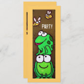 Fun Frosch und Bienen-Party Einladung (Vorne/Hinten)