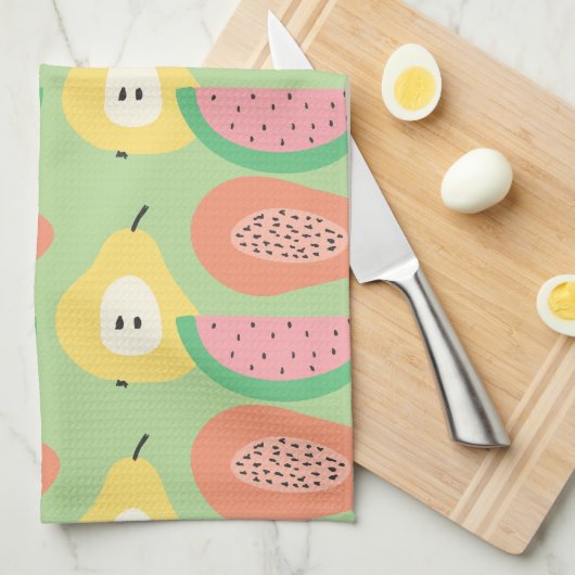 Fun Fruit Muster Geschirrtuch (Viertel Falte)