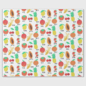 Fun Fruits Chinesische Sprache Lebensmittel Art we Geschenkpapier (Flach)