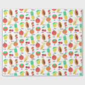 Fun Fruits Koreanische Sprache Essen Kunstgeschenk Geschenkpapier (Flach)