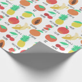 Fun Fruits Koreanische Sprache Essen Kunstgeschenk Geschenkpapier (Ecke)