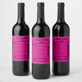 FUN FUCHSIA editable Wine Labels for WINE Weinetikett (Flaschen)