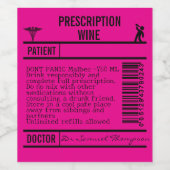 FUN FUCHSIA editable Wine Labels for WINE Weinetikett (Einzelnes Label)