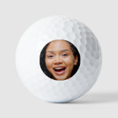 Fun Full Face Nah Up Selfie Foto Golfball (Vorderseite)
