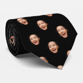 Fun Full Face Nah Up Selfie Foto Muster Krawatte (Gerollt)