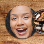 Fun Full Face Nah Up Selfie Foto Runder Pappuntersetzer<br><div class="desc">Funny Vollbild Foto rund Papier Untersetzer. Personalisieren Sie es,  indem Sie ein 1x1 quadratisches Foto von sich selbst oder dem Geschenkempfänger hinzufügen. Unisex für Männer und Frauen. Geeignet für Kinder und Erwachsene.</div>