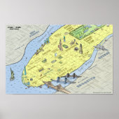 Fun Fun Map von New York City | Poster | Wall Prin (Vorne)