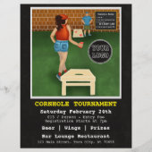 Fun Fundraiser Bar Restaurant Cornhole Turnier Flyer (Vorne)