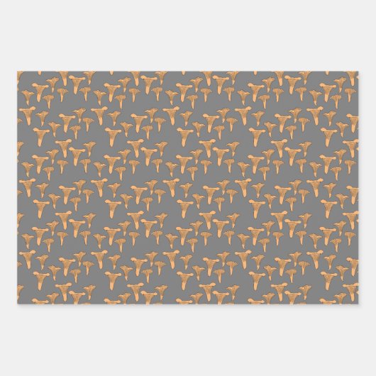 Fun Fungi Chanterelle Mushroom Pattern Geschenk Geschenkpapier Set (Vorderseite 3)